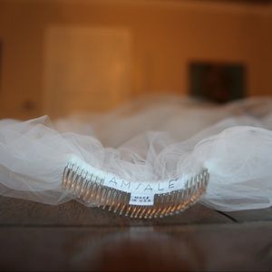 AMSALE WHITE CATHEDRAL WEDDING VEIL